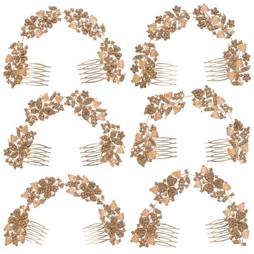 DP A-88  Alloy rhinestone flower fork comb chain