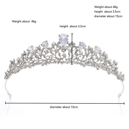 DP HG-1084 Alloy rhinestone crystal baroque crown
