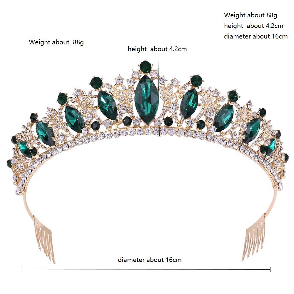 Corona barroca de cristal de diamantes de imitación de aleación DP HG-1082