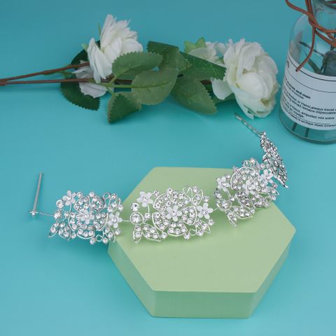 DP E-77 Fashion Alloy rhinestone butterfly flower Hair Chain