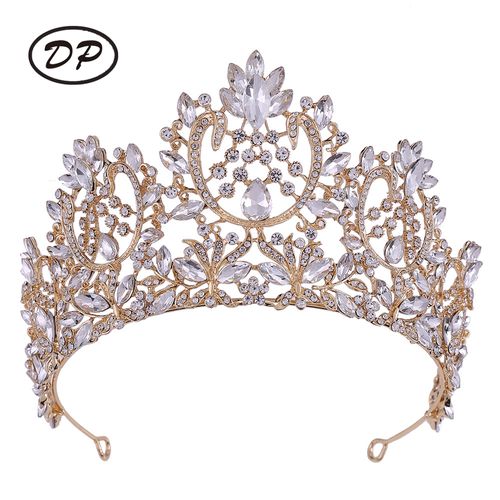 DP HG-1102 Alloy rhinestone crystal baroque crown