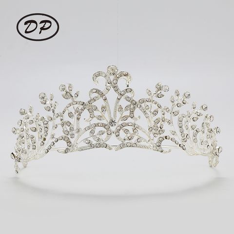DP H-23 Alloy rhinestone foliage baroque crown