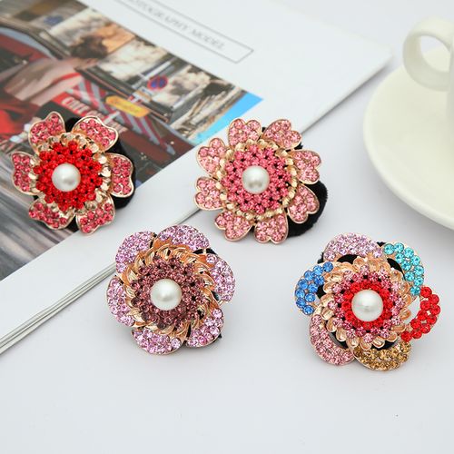 DP D-189 Elegant Alloy colorful rhinestone  flower Cloth rings