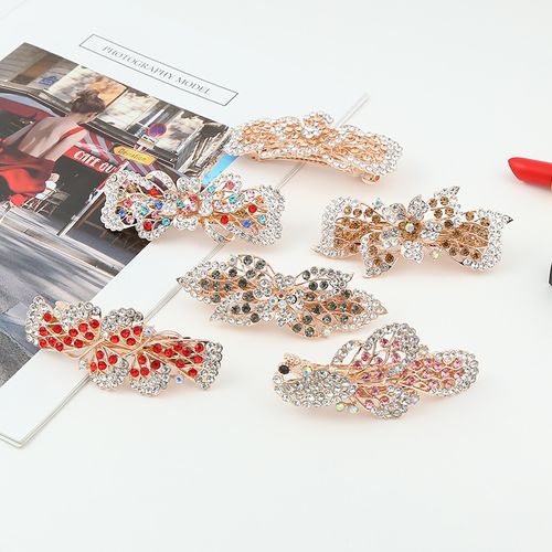 DP B-5045 Alloy strass borboleta pavão flor grampo de cabelo