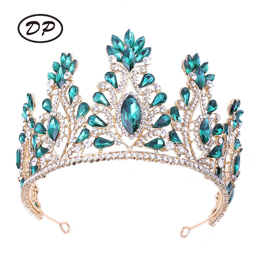 DP HG-1076 Alloy rhinestone crystal baroque crown