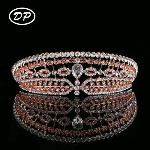 DP H-43 Alloy rhinestone crystal baroque crown