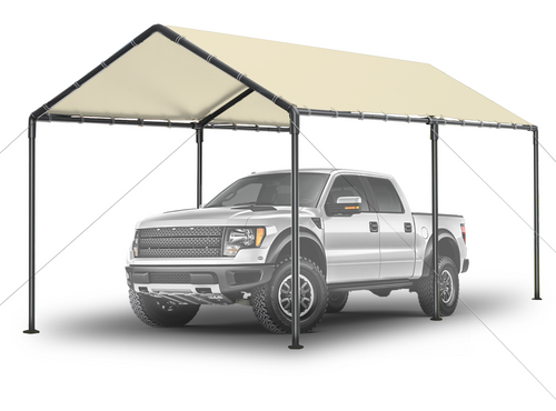 Grezjxc 10 x 20ft Heavy Duty Carport Portable Car Tent Garage
