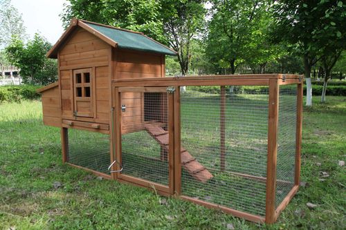 Gojooasis Outdoor 80'' Wooden Chicken Coop Nest Box Hen House Poultry Pet Hutch Garden Backyard Cage