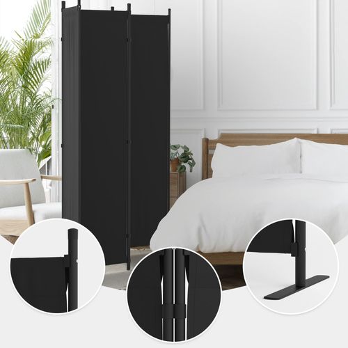 GOJOOASIS Room Divider, 4-Panel Folding Privacy Screen, 88in Portable Separating with 3 Metal Feet, Partition Room Dividers