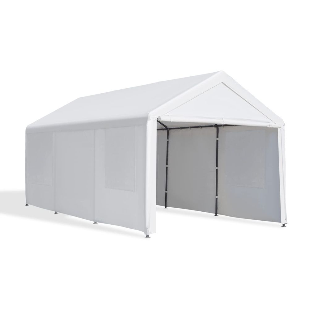 GOJOOASIS White Canopy Tent With Side Wall