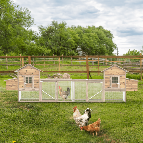 Gaildon Large Removable Chicken Coop for 4-5 Chickens ,with 2 Story Poultry Cage,Nesting Box,Pull Out Trays