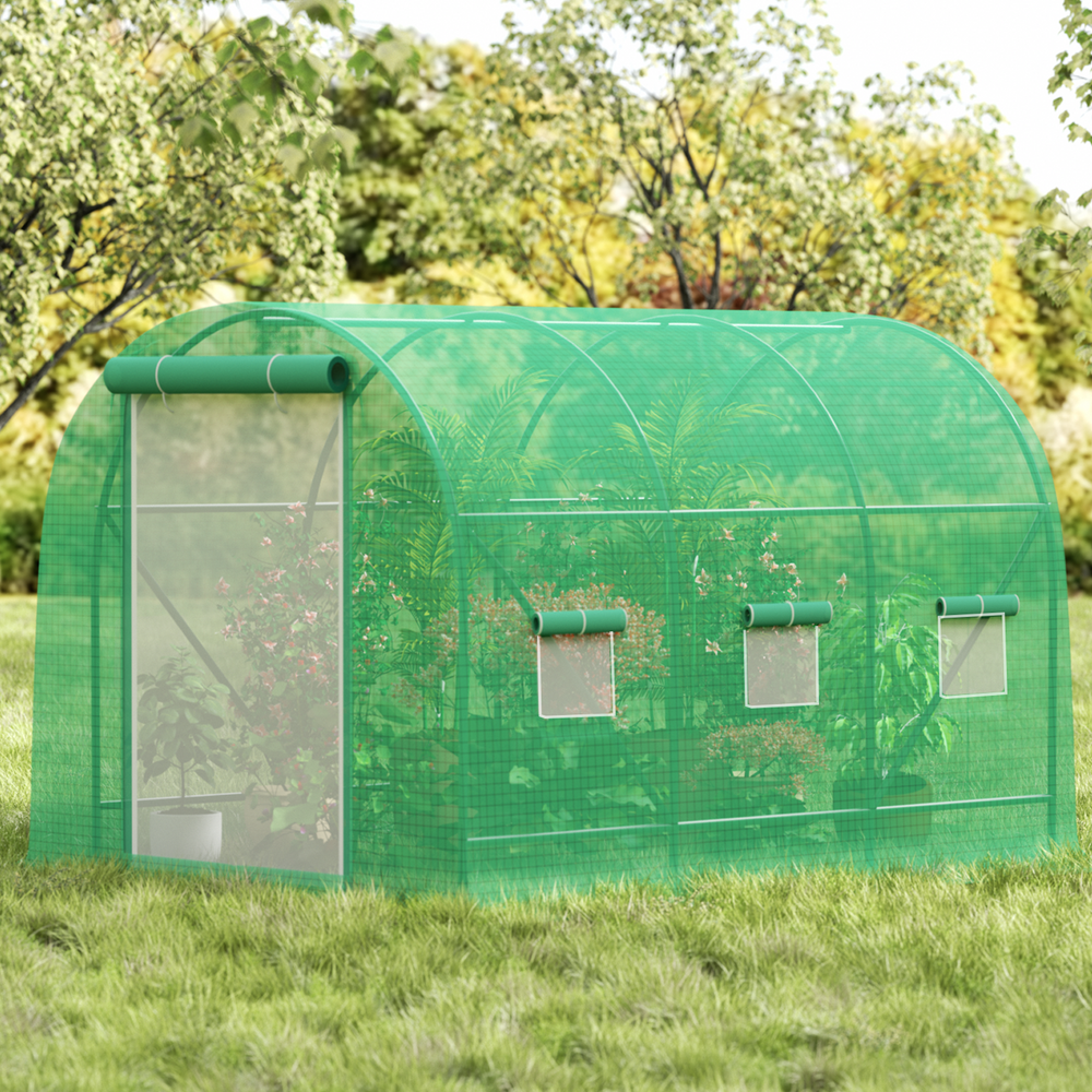 Grezone Walk-in Tunnel Greenhouse 10x6.6x6.6 FT