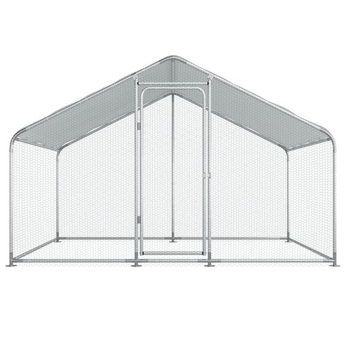 Phonjoroo Large Metal Chicken Coops for 20 Chickens Runs for Yard with Waterproof Cover Walk-in Chicken Pen 10'Lx6.6'Wx6.6'H Outdoor Backyard Farm Use