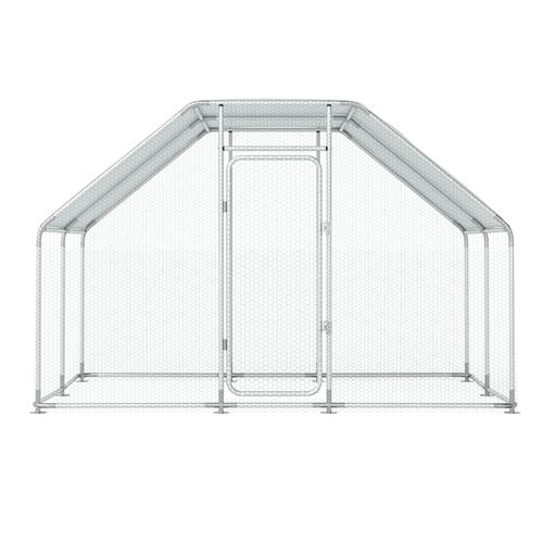 Gojooasis Large Metal Chicken Coops for 20 Chickens Runs for Yard with Waterproof Cover Walk-in Chicken Pen 10'Lx6.6'Wx6.6'H
