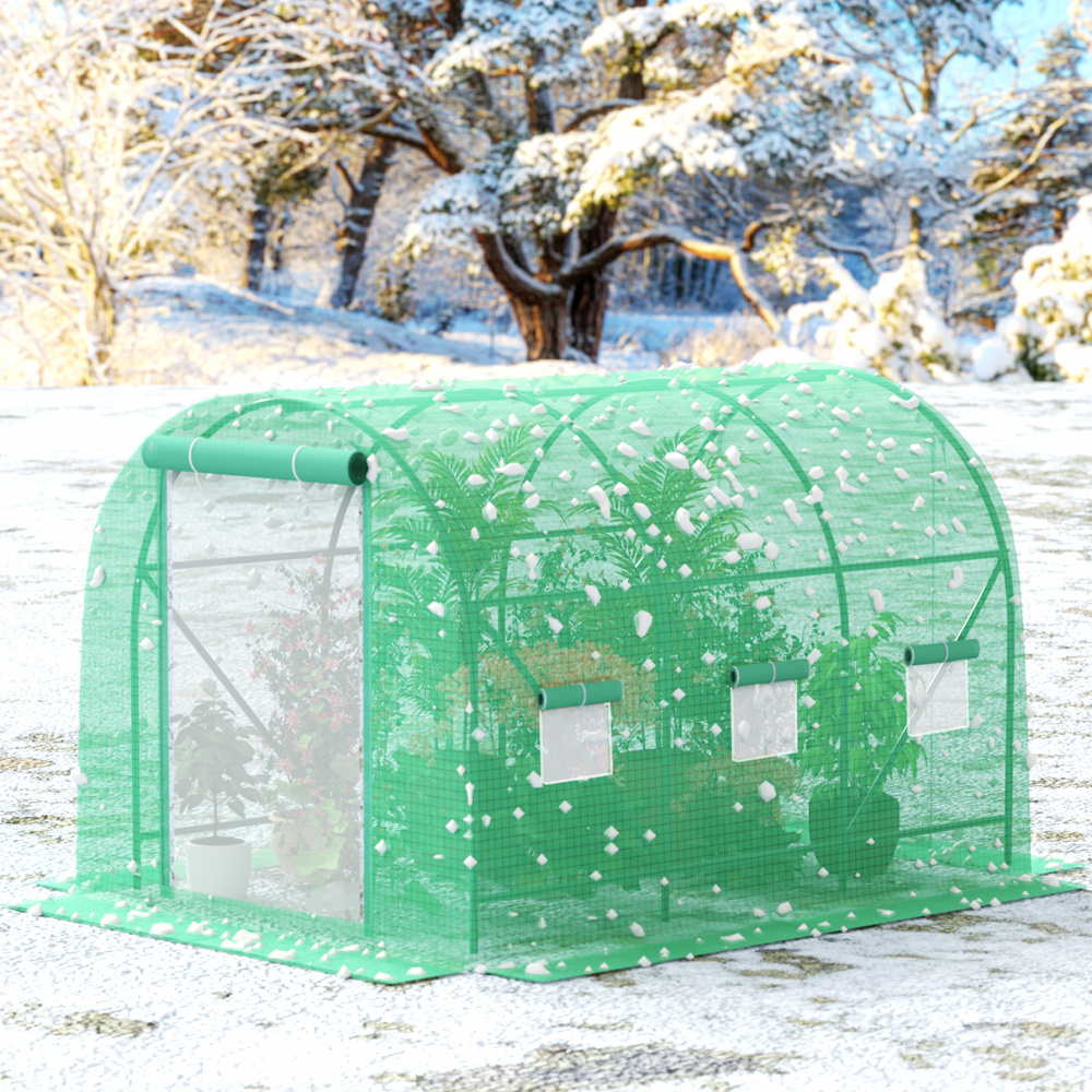 Grezone Walk-in Tunnel Greenhouse 10x6.6x6.6 FT