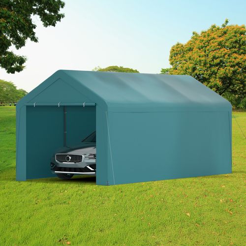 Phonjoroo Carport 10'x20' Heavy Duty Patio Canopy Portable Garage with Removable Sidewalls & Doors for Truck Boat Port, Party, Storage