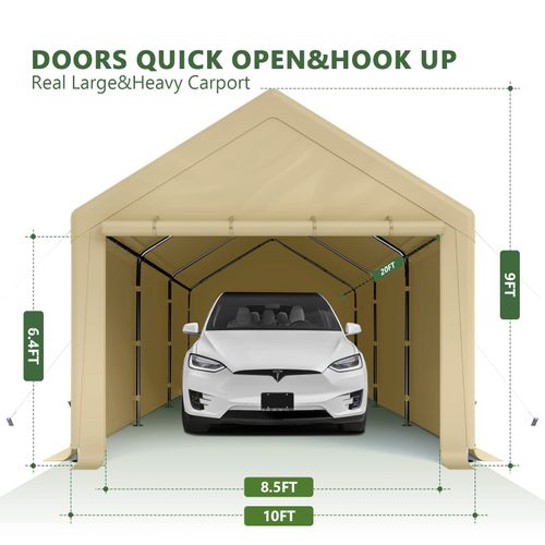 GOJOOASIS Cream Canopy Tent With Side Wall