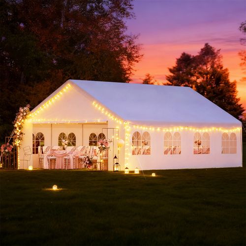 20x26FT Outdoor Heavy Duty Wedding Party Event Canopy Tent with Removable Sidewalls,White