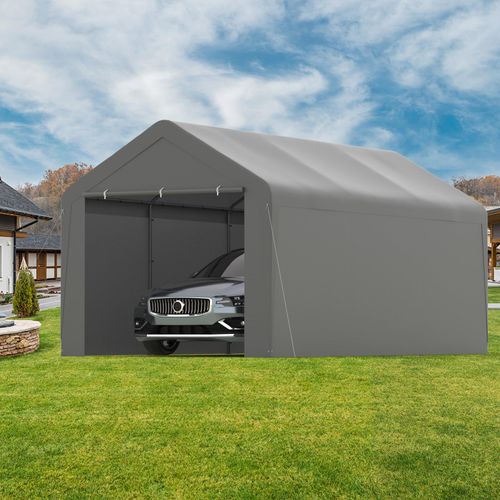 Phonjoroo Carport 10'x20' Heavy Duty Patio Canopy Portable Garage with Removable Sidewalls & Doors for Truck Boat Port, Party, Storage