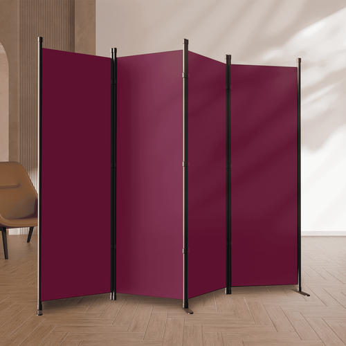 Room Divider Portable Room Dividers and Folding Privacy Screens, 88'' W Fabric Divider for Room Separation, 4 Panel Partition Room Dividers Freestandi