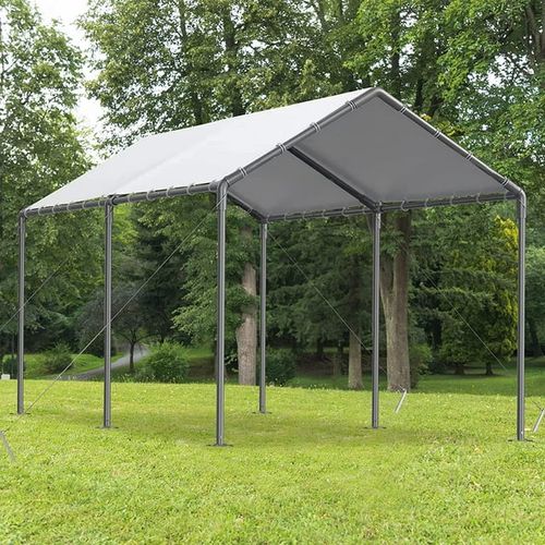 Grezjxc 10 x 20ft Heavy Duty Carport Portable Car Tent Garage