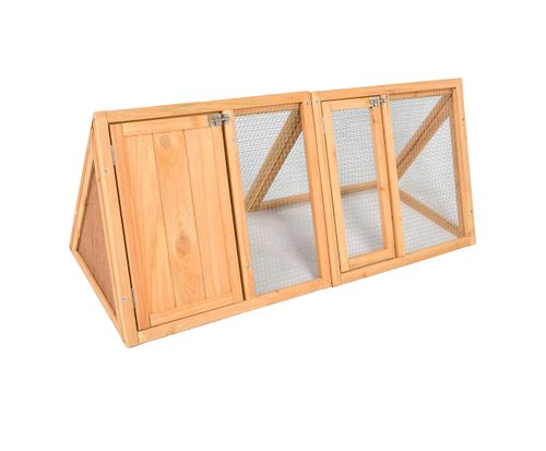 Gojooasis Rabbit Hutch Wooden Bunny Cage A-Frame Chicken Coop for Small Animals