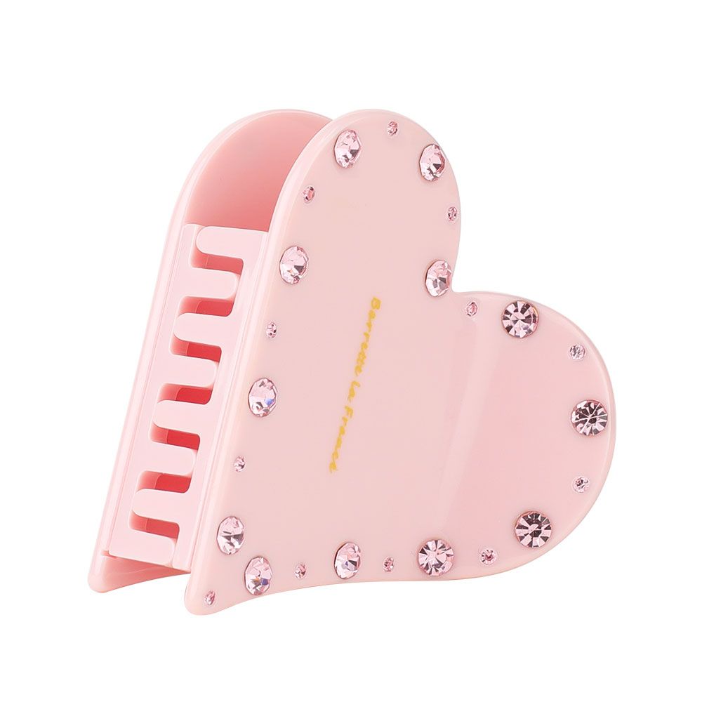 Pink Heart Diamond Hairclip