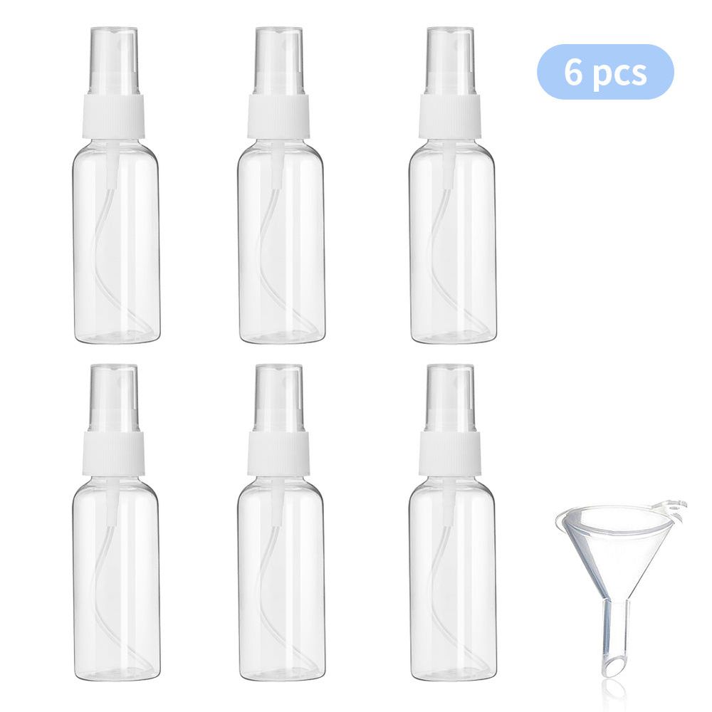 2o50ml DUcare Spray Bottles Clear Empty Fine Mist Plastic with 1pcs Funnels