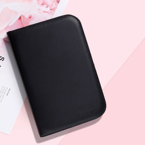 All-Black 29 Pockets Business Makeup Brush Bag