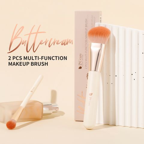Pink/Black Smooth Makeup 2Pcs Face Brush Set
