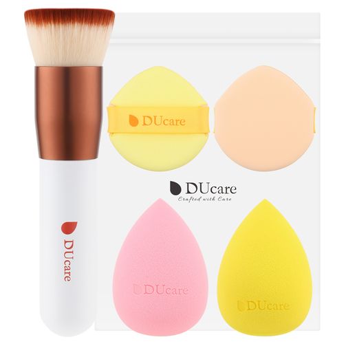 Single Kabuki Foundation Brush Makeup Sponge Set (5PC)