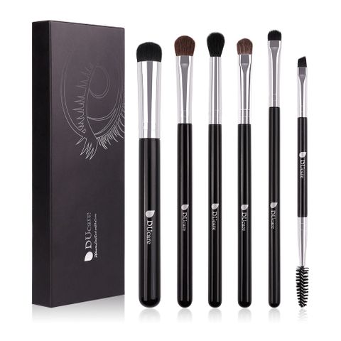 Agate Black 6Pcs Eye Brush Set