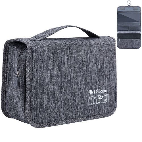 Grey Super Space Handheld Travel Makeup Bag