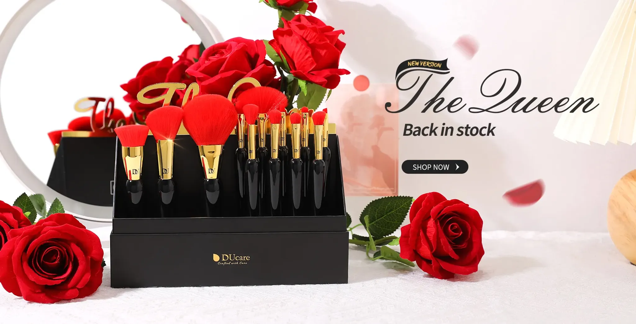 DUcare Beauty makeup brushes the queen series red pc banner