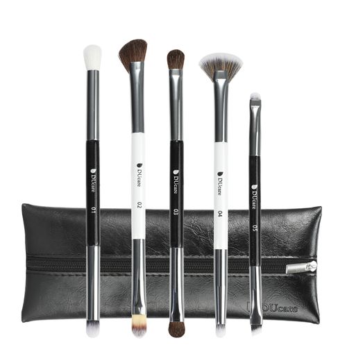 Ensemble de 5 pinceaux de voyage à double extrémité pour les yeux Panda