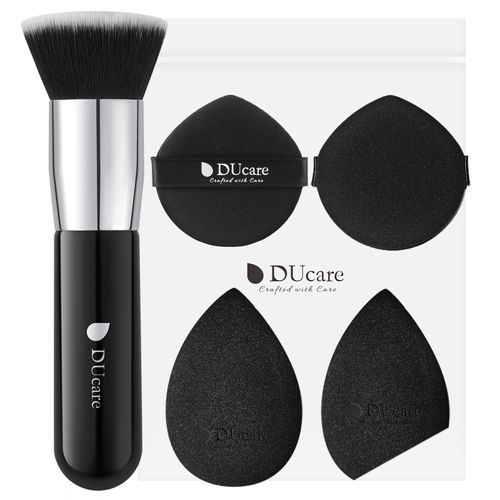 DUcare All-in-One Foundation Brush & 4 Pcs Makeup Sponges