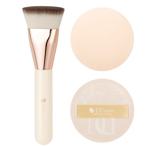 Foundation Brush with Makeup Puff