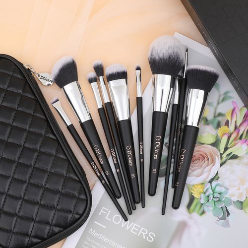 DUcare Classic 10 Pieces Face & Eye Travel Brush Set