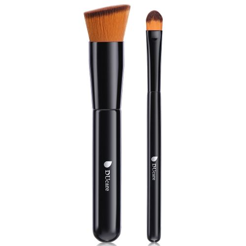 Black Smooth Makeup 2-Piece Face Brush Set