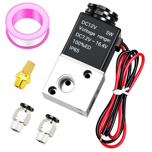 TAILONZ PNEUMATIC 3/2 Wege Magnetventil 1/8 BSP - DC12V Für Druckluft & Flüssigkeiten