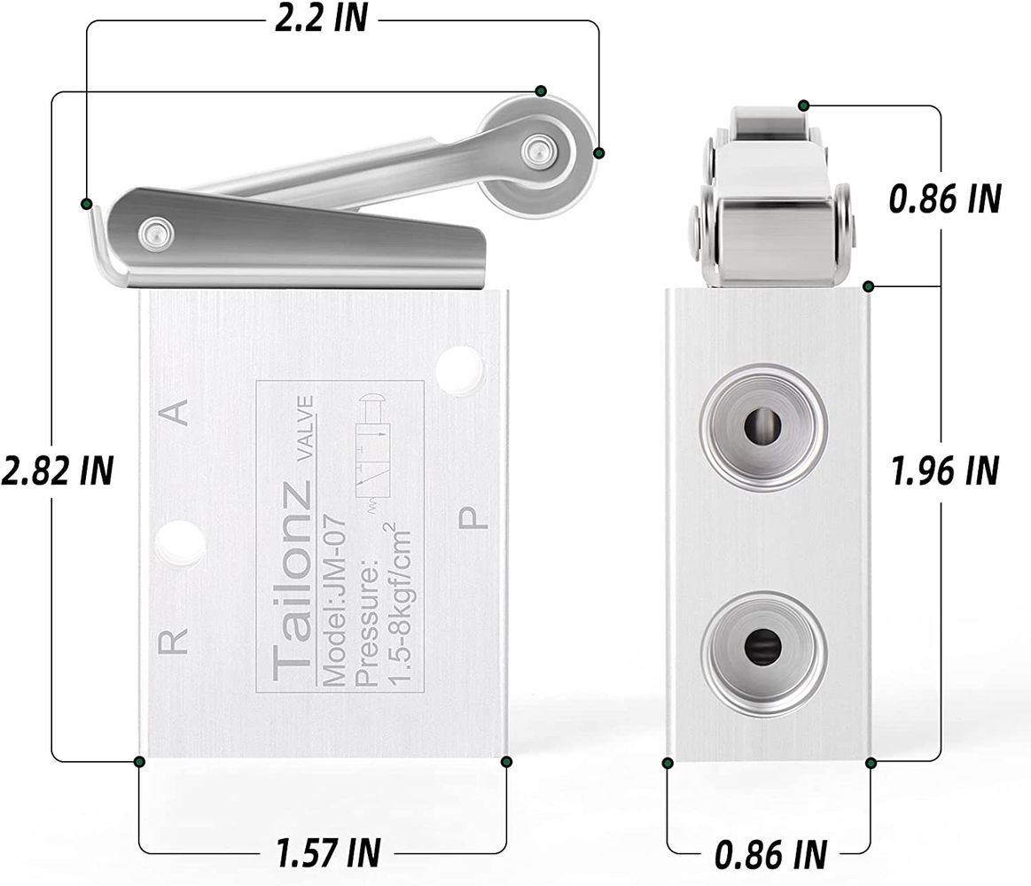TAILONZ PNEUATIC Válvula ecánica neuática J-07 del rodillo de la