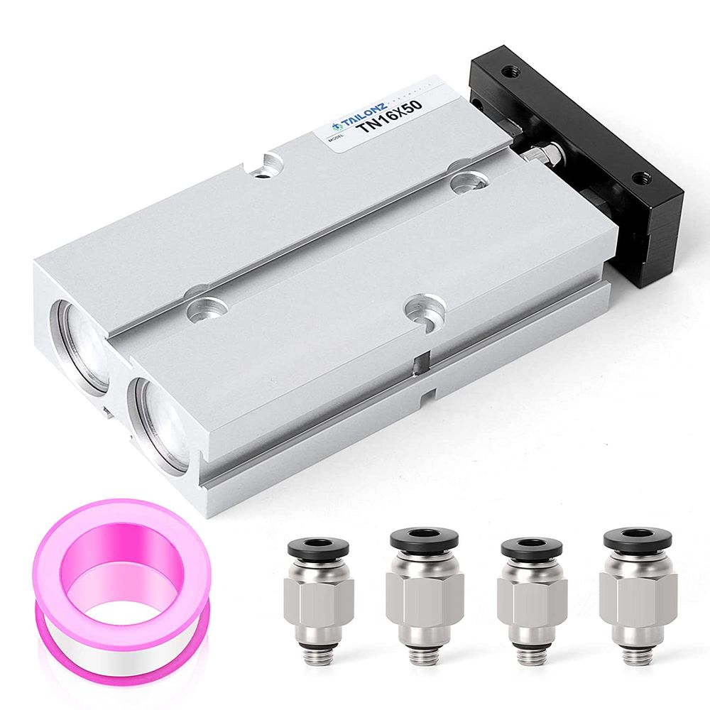TAILONZ PNEUMATIC Double-Rod Double-Acting Aluminum Pneumatic Air