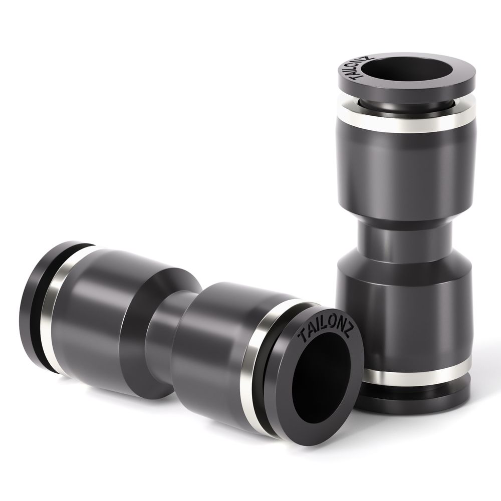 TAILONZ PNEUMATIC 5/32" Tube OD X 1/16" NPT Thread DOT Straight Out Pipe Air Fittings Push To Connect Fittings Air Brake Pipe Fittings For Cars Trucks Air Brake Systems Etc Pack Of 5