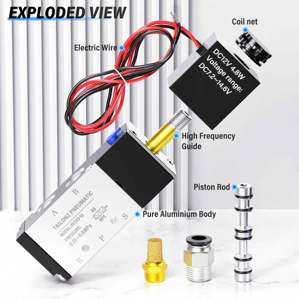 Elettrovalvola Plastica DN15 1/2" - 12V 24V 220V, Normalmente Aperta O Chiusa, Per Acqua, Fontane, Lavatrici