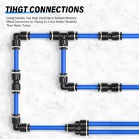 Tuyau à Air Comprimé Polyuréthane Renforcé 1/4" X 3m Rouge - Raccord Rapide 1/4", Limiteur De Courbure, -53°C à +121°C - 9