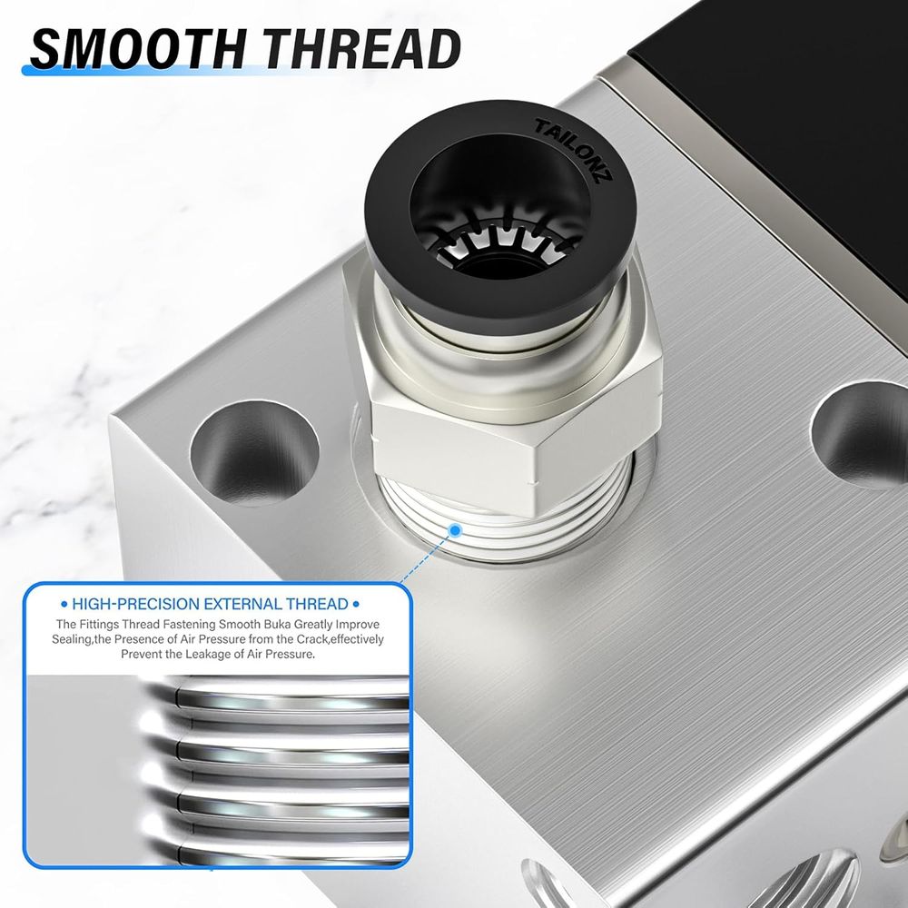 TAILONZ PNEUMATIC 1/8 inch NPT 12V/24V/110V/220V 3 Way 2