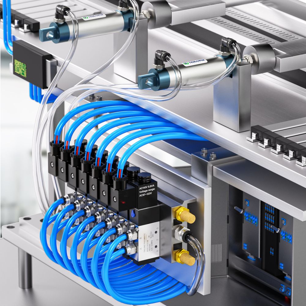 TAILONZ PNEUMATIK 4V210-08 24V Magnetventil – 2/5-Wege, Pilotgesteuert, 1/4 BSP, Single Coil