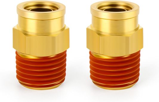 3/8 X 5/16 Brass Fuel Line Hose Barb - Male Inverted Flare Connector 335-65 - Prairie Bearing & Bolt