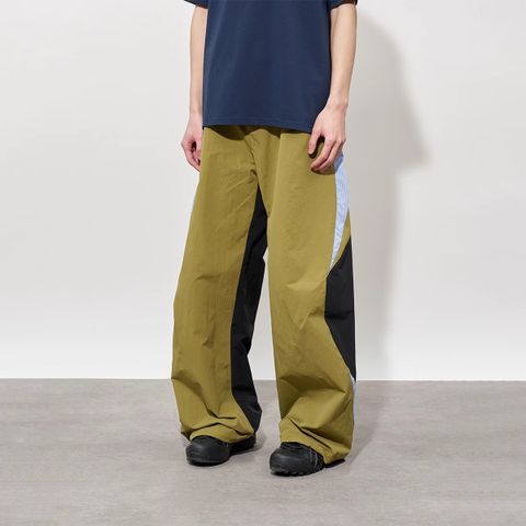 FMACM Curved-Panel Pleated Athletic Nylon Pants