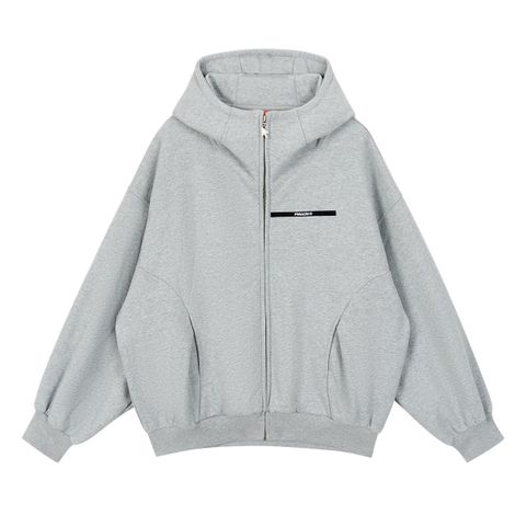 FMACM 24AW Throne Hand Printed Hooded Sweatshirt Gray Loose Silhouette Thick Jacket